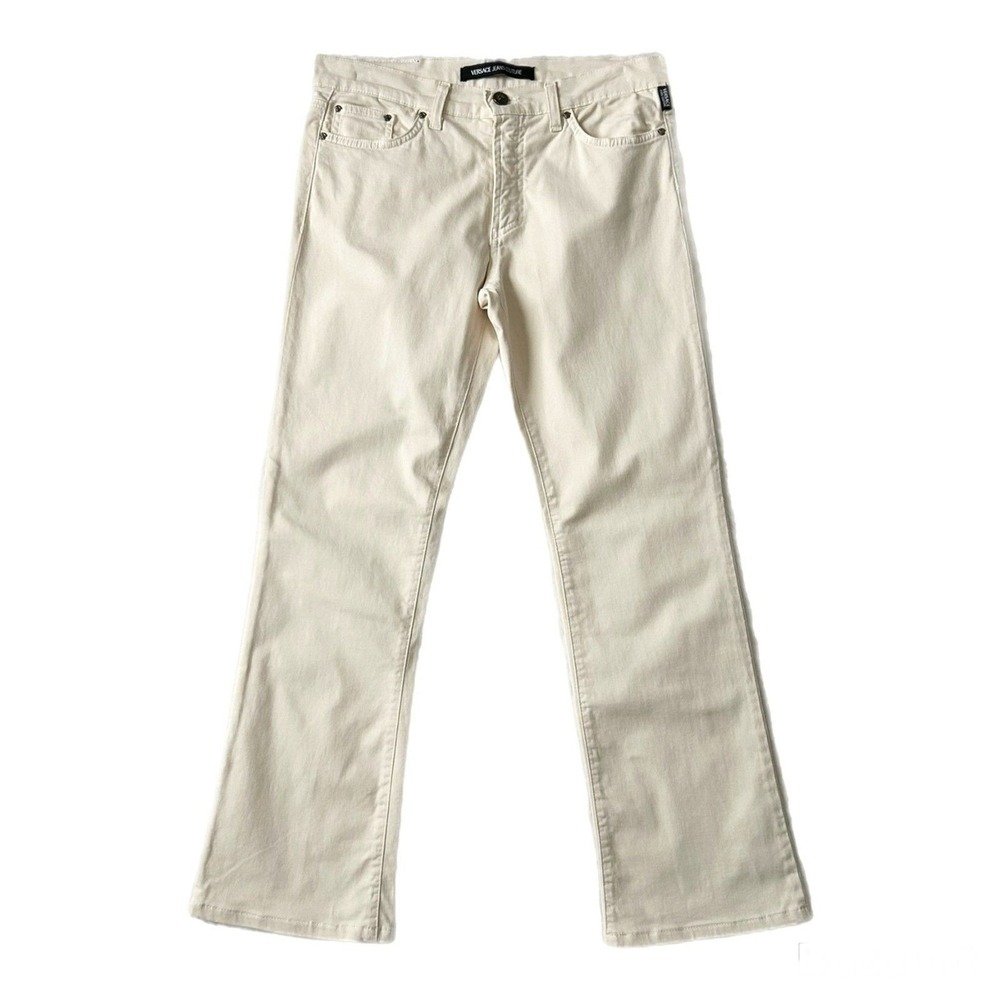 Versace Women's Tan Boot Cut Jeans